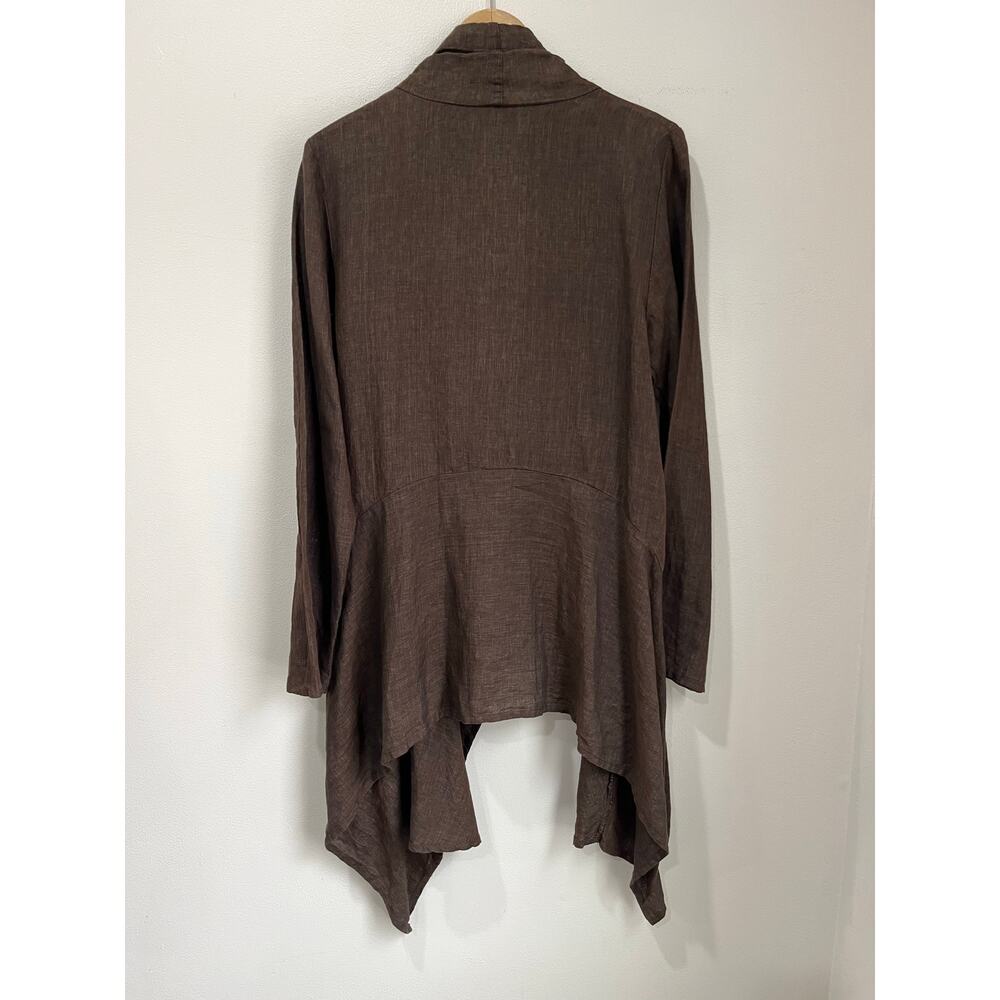 Bryn Walker Kai Drape Jacket Brown Lagenlook Line… - image 4